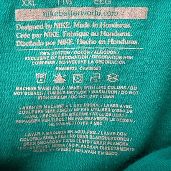 Nike T Shirt Short Sleeve Cotton Green Miami Dolphins‎ Size XXL - Picture 5 of 5